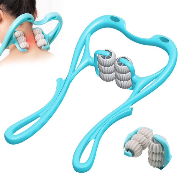 Multi-functional Manual Neck Massager - 6 Wheels - Image 2