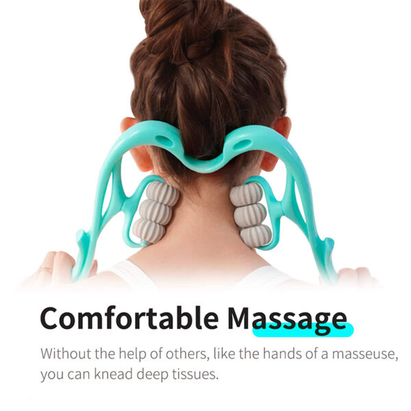 Multi-functional Manual Neck Massager - 6 Wheels - Image 6