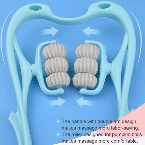 Multi-functional Manual Neck Massager - 6 Wheels - Image 5