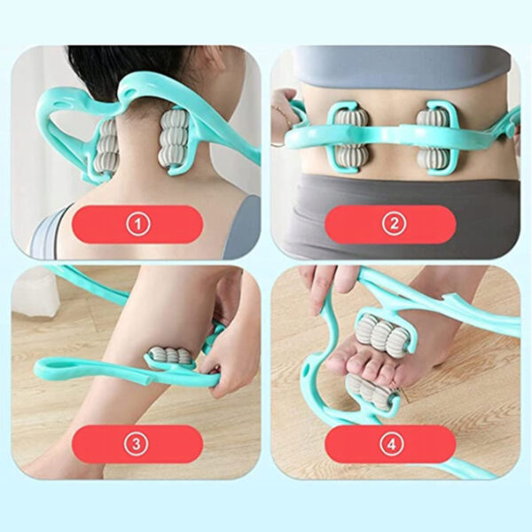 Multi-functional Manual Neck Massager - 6 Wheels - Image 8