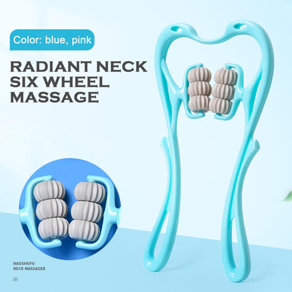 Multi-functional Manual Neck Massager - 6 Wheels - Image 9