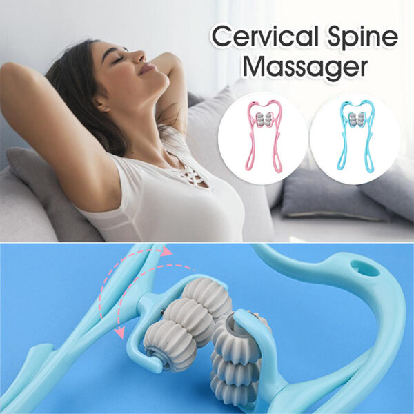 Multi-functional Manual Neck Massager - 6 Wheels - Image 10
