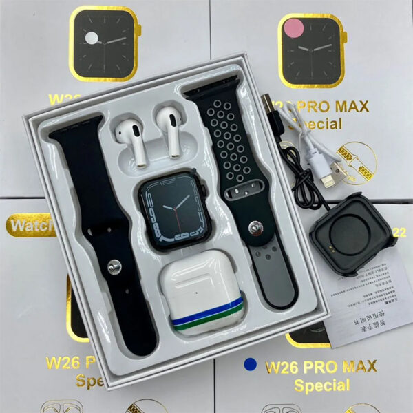 W26 Pro Max Smartwatch + Earpods - Image 4