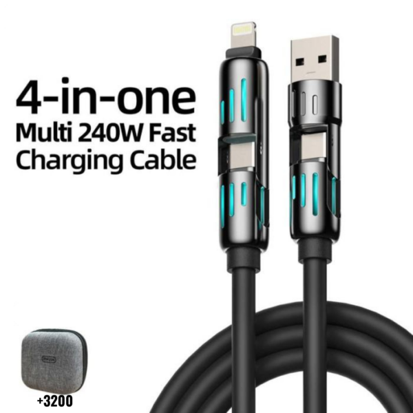 4 in 1 USB Cable |2M| Super Fast All-in-One - Image 5