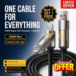 4 in 1 USB Cable |2M| Super Fast All-in-One ( BUY 1 GET 1 FREE 🎁)