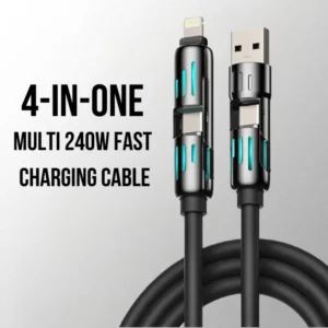 4 in 1 USB Cable |2M| Super Fast All-in-One ( +Free Phone Holder 🎁)