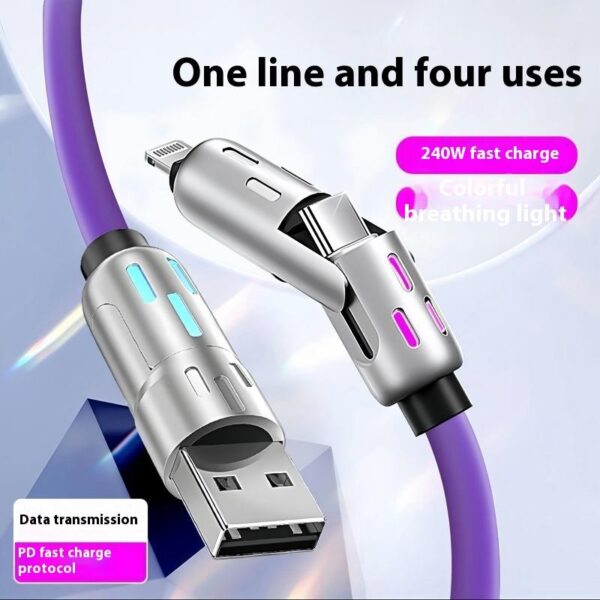 4 in 1 USB Cable |2M| Super Fast All-in-One - Image 7