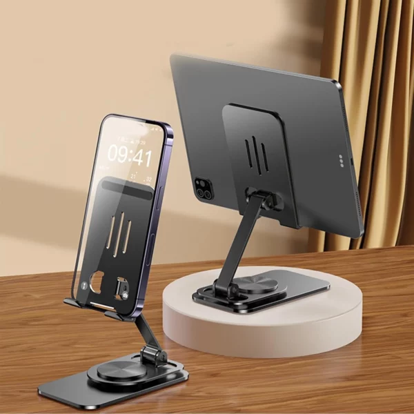 OrbitStand™ – 360° Rotating Aluminum Phone Holder.