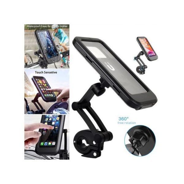 Waterproof MotorcycleBike Phone Holder 360° Rotatable