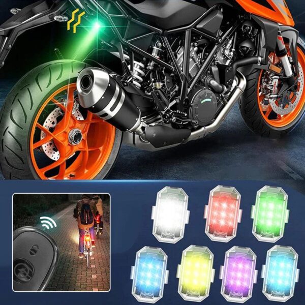 RGB Strobe Light with Remote for Bike & Vehicle