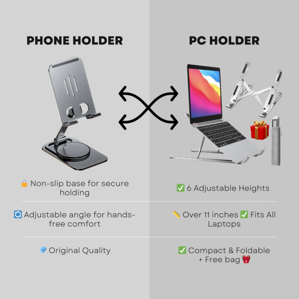 Laptop Stand + Phone Stand