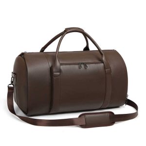 CarryPro™ Grab n' Go – All-in-One Foldable Garment & Travel Bag (Brown- Black)