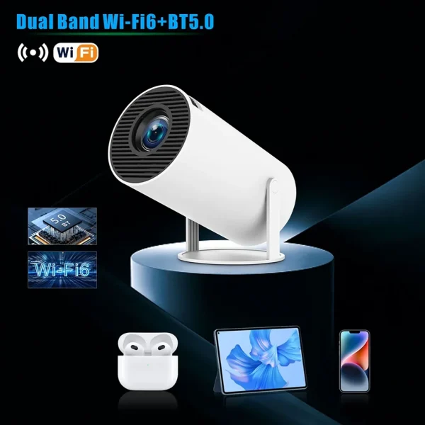 Projecteur Rotatif 180° – HY300 Mini 4K Android - Image 4