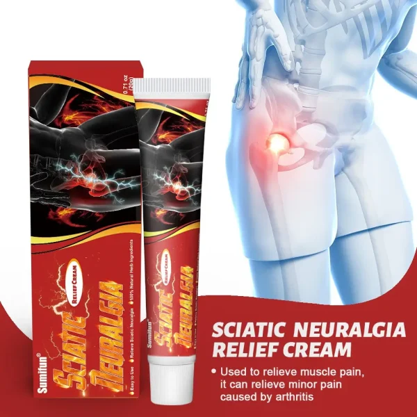 Sumifun Chinese Sciatica Nerve Pain Cream 20g, Natural Herbal Relief Ointment
