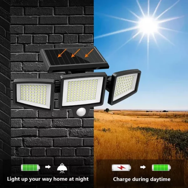 Remote Control Solar Waterproof Foldable Outdoor Wall Light - Image 2