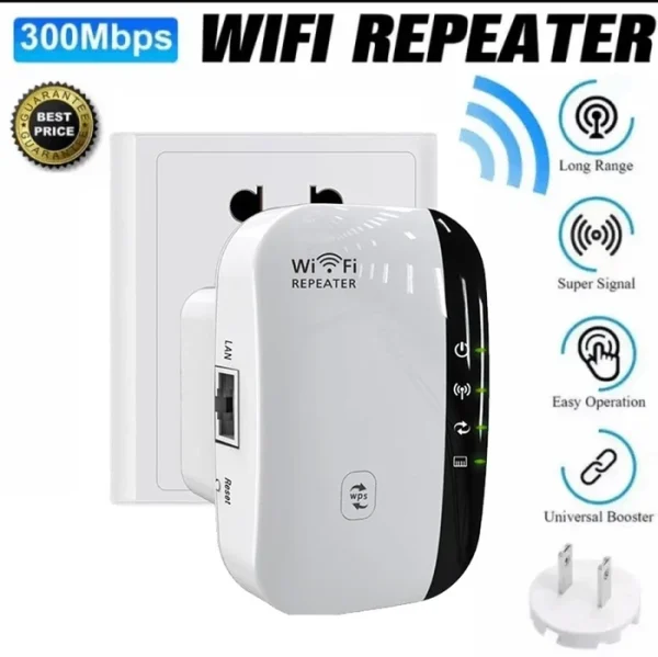 Universal WiFi Signal Booster - Long-Range WiFi Extender with Easy Plug - Image 2