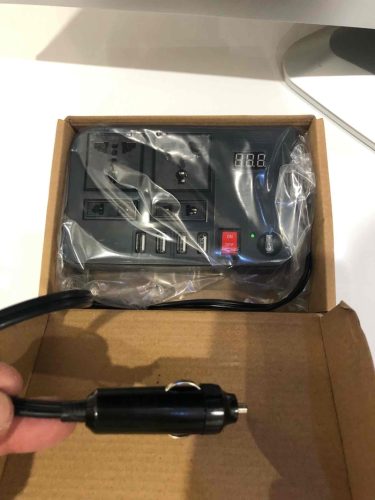 300W Car Power Inverter DC 12V to AC 220V with 4 USB Ports photo review