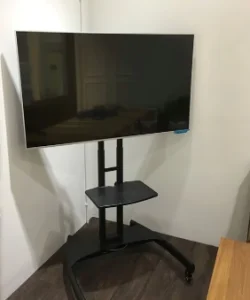Mobile TV Stand for 32 to 65 inch TVs with Wheels and Shelf photo review