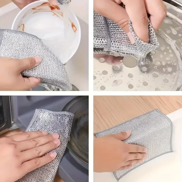 SilverShield™ Scrub Cloth (10 pcs) – Powerful Clean, No Scratches. - Image 3