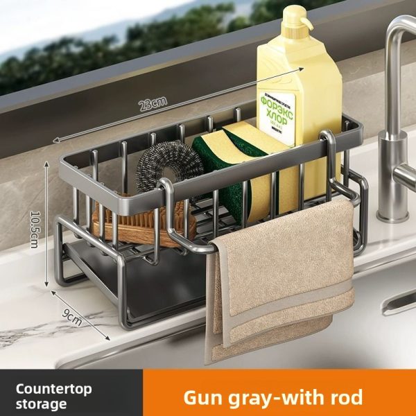Stainless Steel Sink Shelf with Self-Draining - Image 4