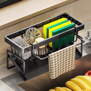 Stainless Steel Sink Shelf with Self-Draining