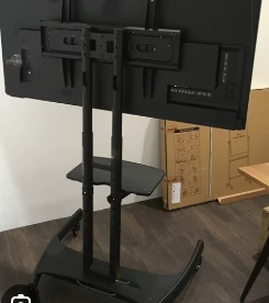 Mobile TV Stand for 32 to 65 inch TVs with Wheels and Shelf photo review