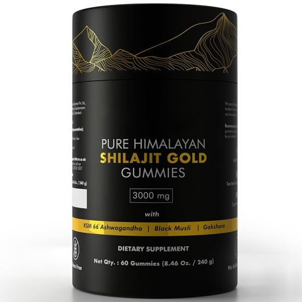 Himalayan Shilajit GOLD Energy Gummies | 60 Gummies - 60 Days supply