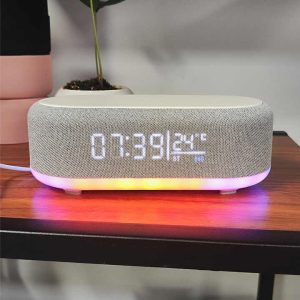 LumiTimeâ„¢ 4-in-1 Smart Alarm Clock with 15W Wireless Charging
