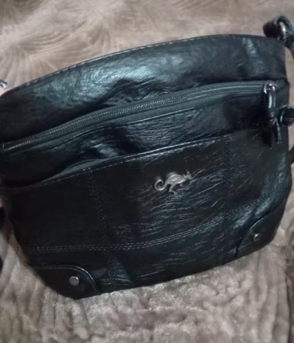 Vintage Leather Crossbody Bag, Multi-Pocket Elegant Shoulder Purse photo review