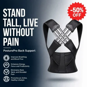 BackFix Pro — Posture Corrector & Back Brace That Relieves Pain, Fixes Slouching & Realigns Your Spine Instantly